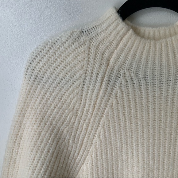 EXPRESS Sweater Shift Dress Knit Mock Neck Long Sleeve Ivory XS - Picture 5 of 12